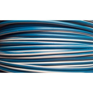 10cm Kabel 0.75mm - blau/wei
